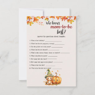 Carte de Baby shower d'automne Citrouille Hallowee