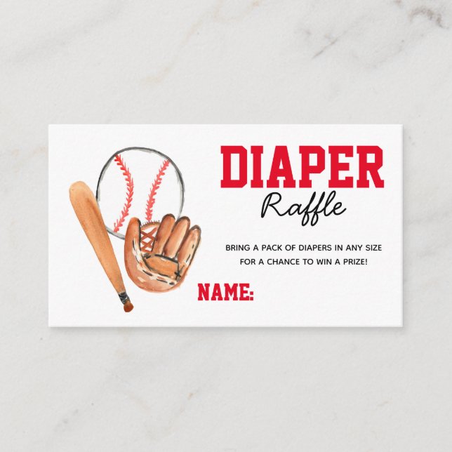 Carte de baby shower de base-ball de la rapace (Devant)