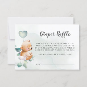Carte de Baby shower de carafe de couches