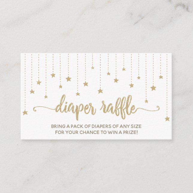 Carte de Baby shower de couches Twinkle Little Sta (Devant)
