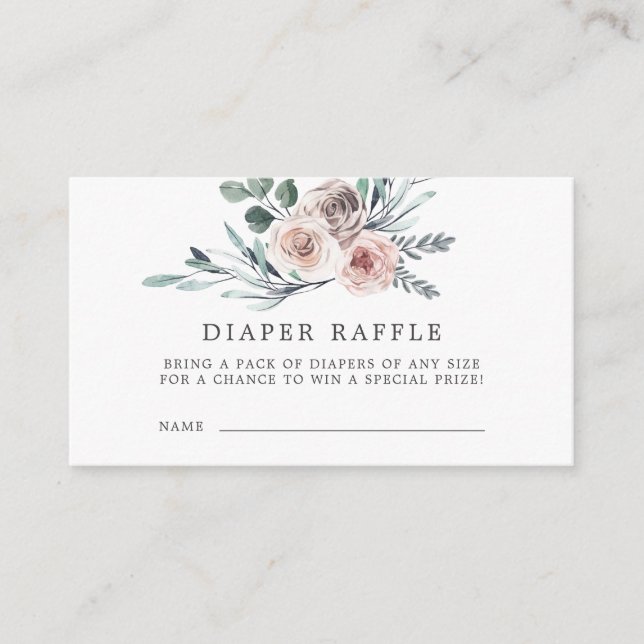 Carte de Baby shower de  de  Rose Boho Diaper (Devant)