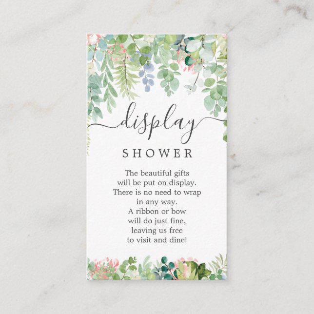 Carte de Baby shower de douche à écran de verdure  (Devant)
