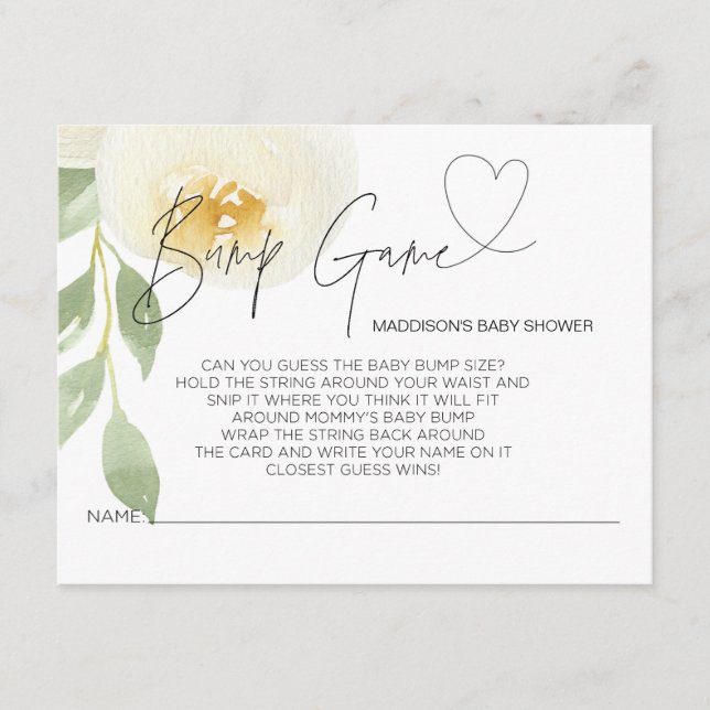 Carte de Baby shower de jeu Mommy Bump (Devant)