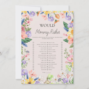 Carte de Baby shower de jeu pour maman Plutôt