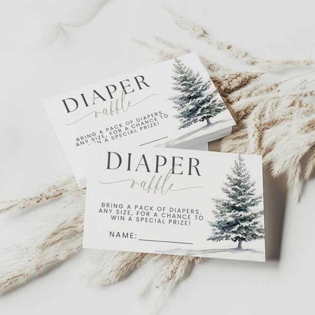 Carte de Baby shower de la couche de pin d'hiver (Créateur téléchargé)