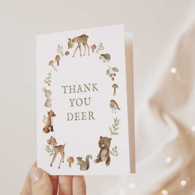 Carte de Baby shower de Merci de bois (Créateur téléchargé)