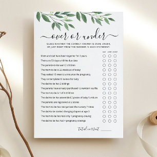 Carte de Baby shower de partie modifiable sur ou s