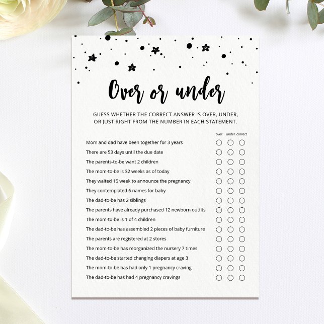 Carte de Baby shower de partie supérieure ou infér (Créateur téléchargé)
