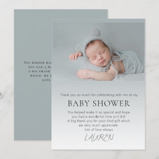 Carte de Baby shower de recouvrement de photo budg