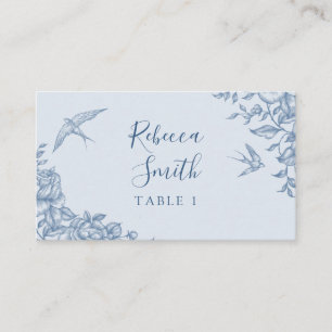 Carte de Baby shower Dusty Blue Chinoiserie