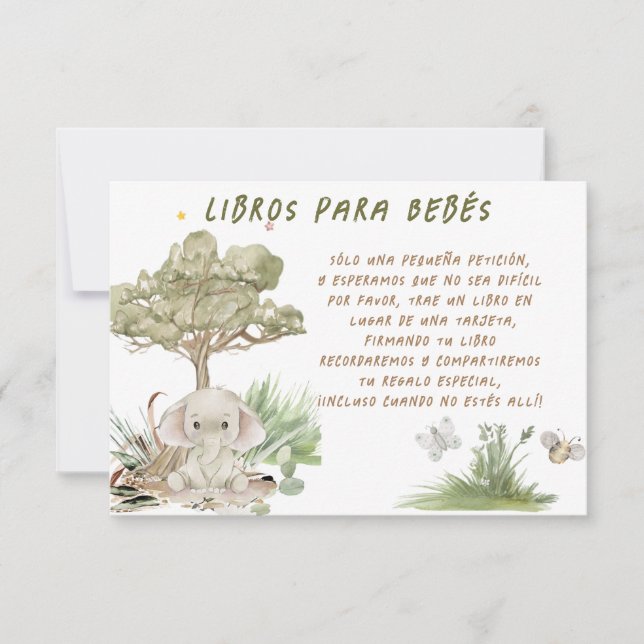 Carte de Baby shower Libros para Bebés (Devant)