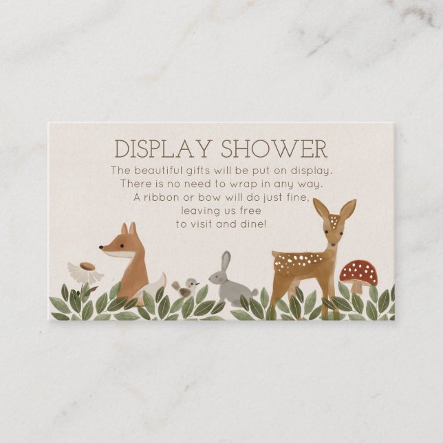 Carte de Baby shower moderne Woodland Display (Devant)