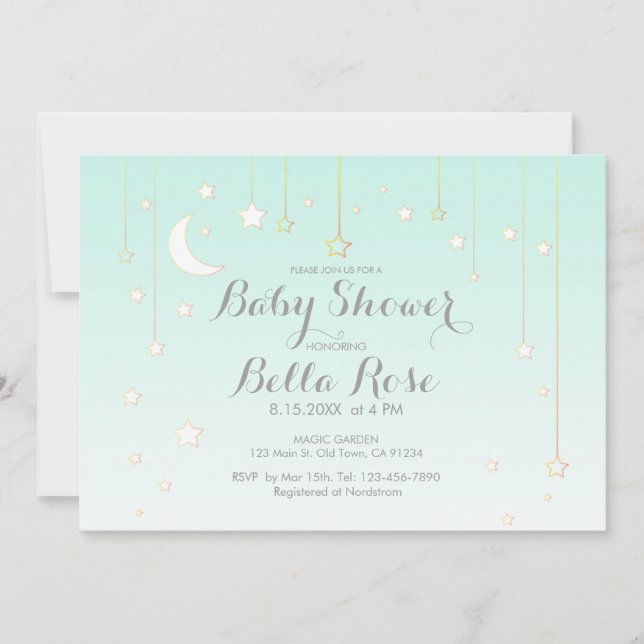 Carte de Baby shower Neutre Sexe de la Monnaie des (Devant)