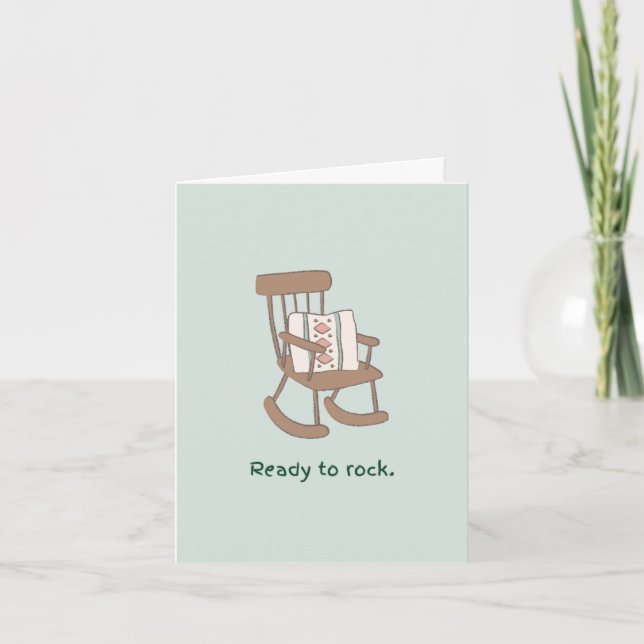 Carte de Baby shower prête à rocher (Devant)