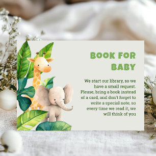 Carte de baby shower Safari animal watercolor