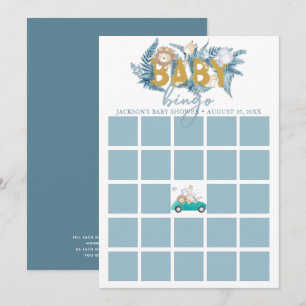 Carte de baby shower   Safari Animaux