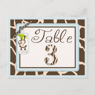 Carte de Baby shower Safari Monkey Poster de anima