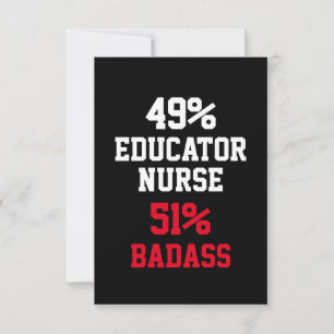 Carte de Badass d'infirmière éducatrice