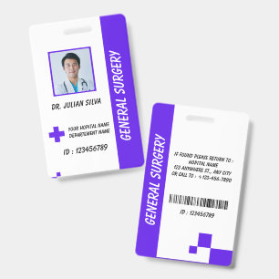 Carte de badge d'identification de photo d'infirmi