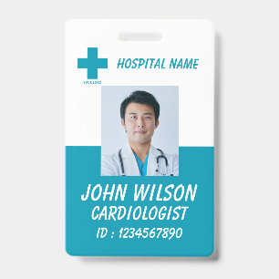Carte de badge d'identification photo d'infirmière