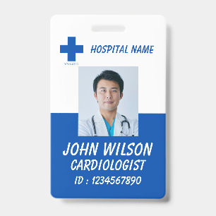 Carte de badge d'identification photo d'infirmière
