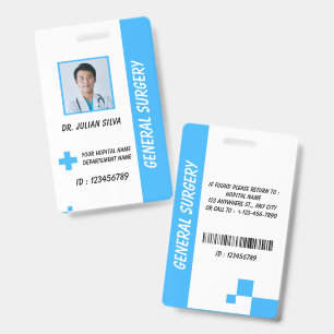 Carte de badge photo d'infirmière de soins de sant