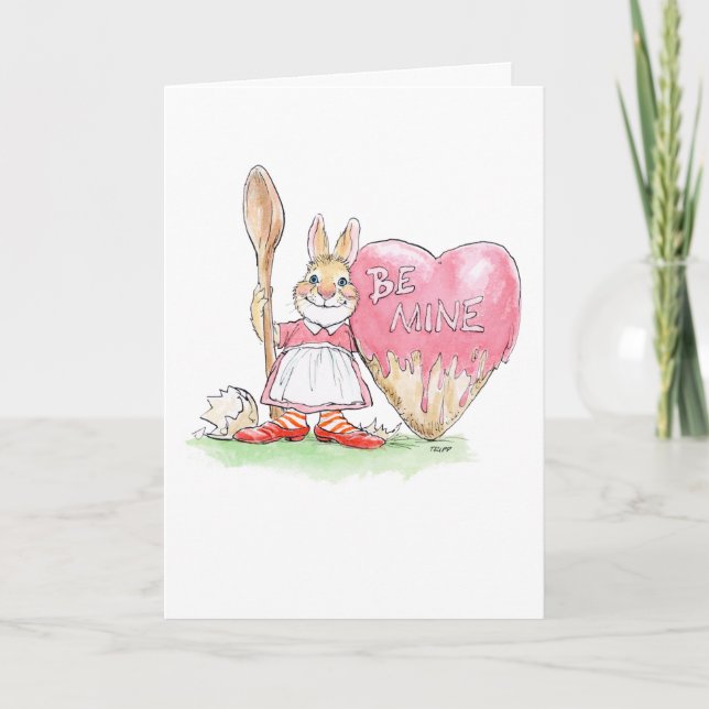 Carte de Baker Lapin de la Saint-Valentin (Devant)