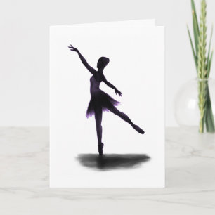 Carte de ballerine "Practice Makes Perfect" - viol