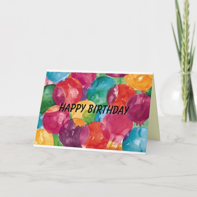 Carte de ballon de joyeux anniversaire (Devant)