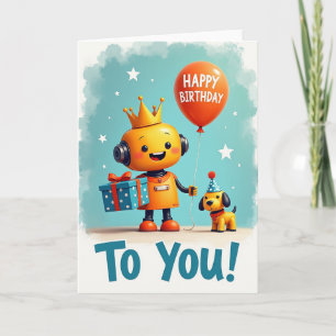 Carte de ballon de personnage de fête