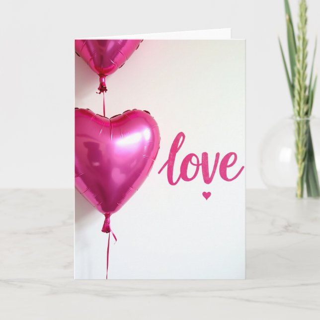 Carte de ballons d'amour simple (Devant)