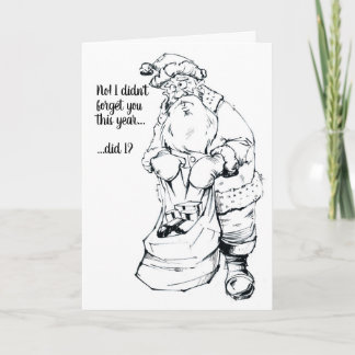 Carte de bande dessinée de Père Noël