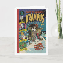 Carte de bandes dessinées de Krampus