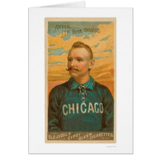 Carte de base-ball d'Anson de casquette 1888