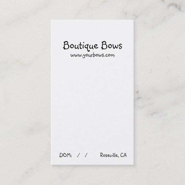 Carte de base d'arc de boutique (Devant)