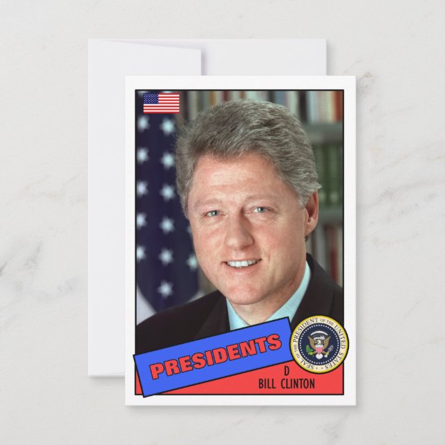 Carte de baseball Bill Clinton (Devant)