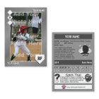 Carte de baseball gris - Statistiques personnalisé