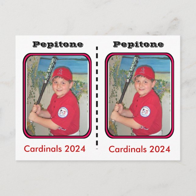 Carte de baseball personnalisable (Devant)