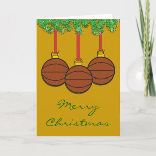 Carte de basket-ball de Noël