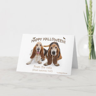 carte de basset de Halloween