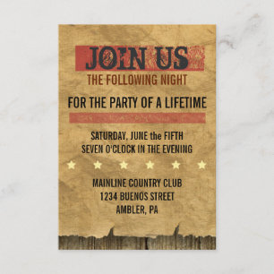 Carte de Bat mitzvah WILD WEST RECHERCHÉ Bar