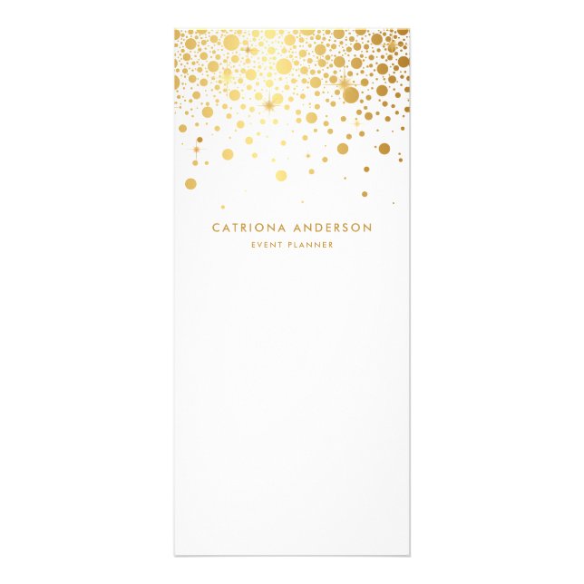 Carte de bâti d'entreprise Faux Gold Foil Confetti (Devant)