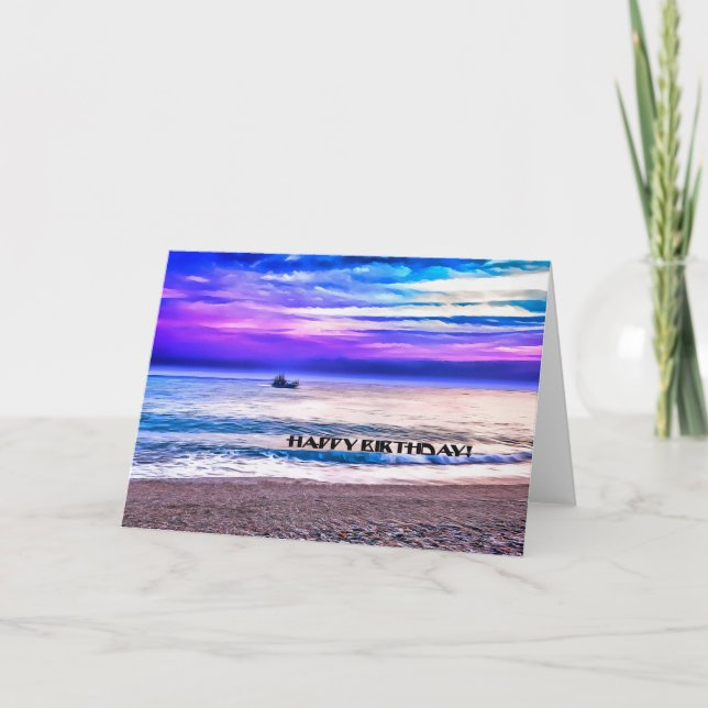 Carte de beaux-arts de joyeux anniversaire (Devant)