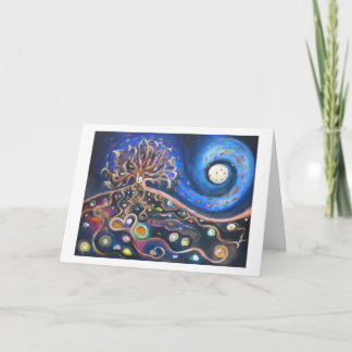 Carte de beaux-arts de nuit de Pleine lune