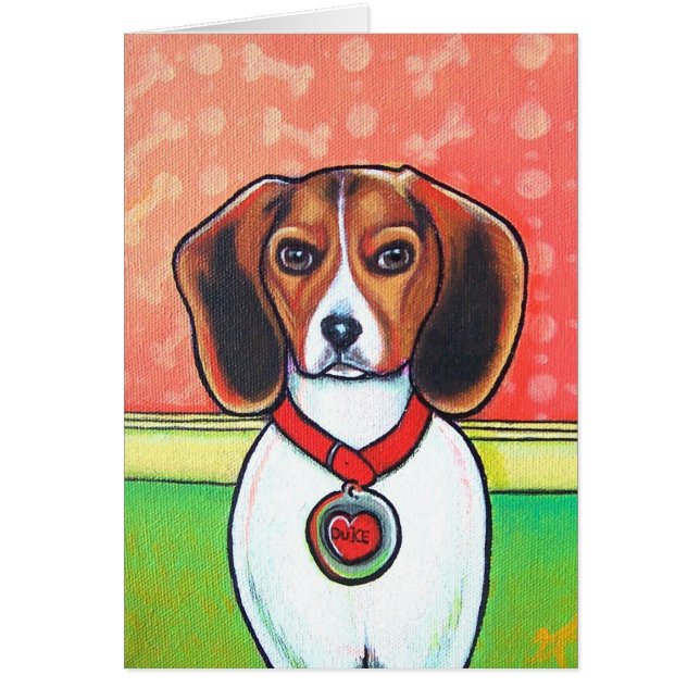 Carte de bébé de beagle (Devant)