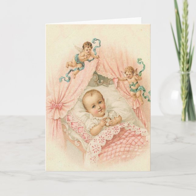 Carte de bébé vintage (Devant)