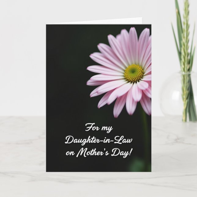 Carte de Belle-Mère à Fleurs Rayées (Devant)