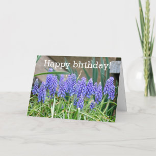 Carte de Bénédiction d'anniversaire de Purple Hyac
