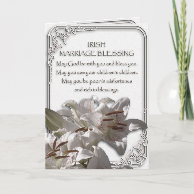 Carte de bénédiction du mariage irlandais (Devant)