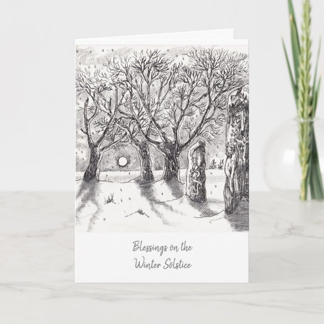 Carte de bénédiction du solstice d'hiver (Devant)